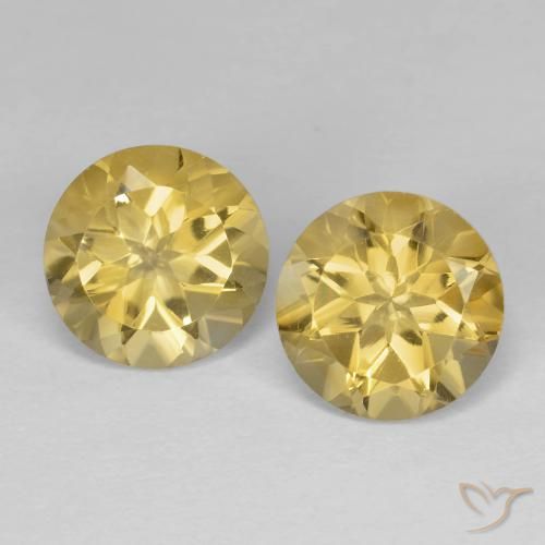 3.53ctw Natürlicher Golden Citrin, Runden, VVS