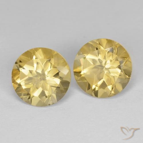 3.53 ct natürliche Golden Citrin-Edelsteine, Runden, VVS