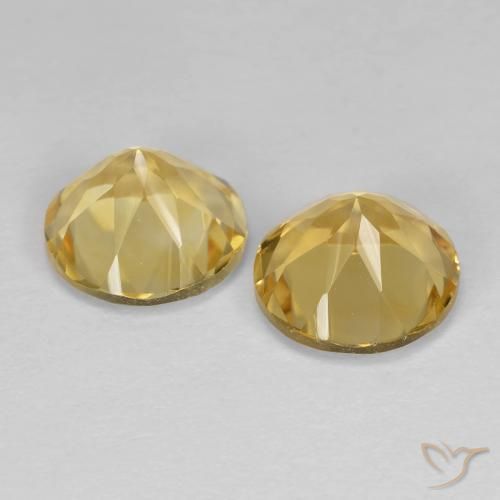 3.53 ct natürliche Golden Citrin-Edelsteine, Runden, VVS