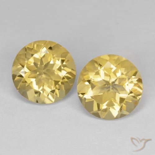 3.79ctw Natürlicher Golden Citrin, Runden, VVS