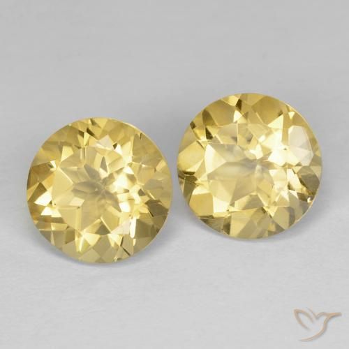 3.79 ct natürliche Golden Citrin-Edelsteine, Runden, VVS