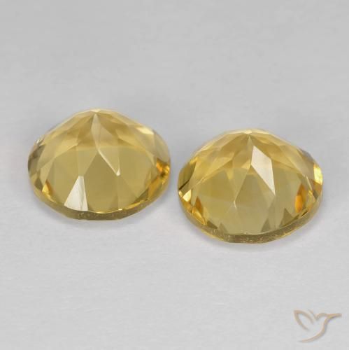 3.79 ct natürliche Golden Citrin-Edelsteine, Runden, VVS