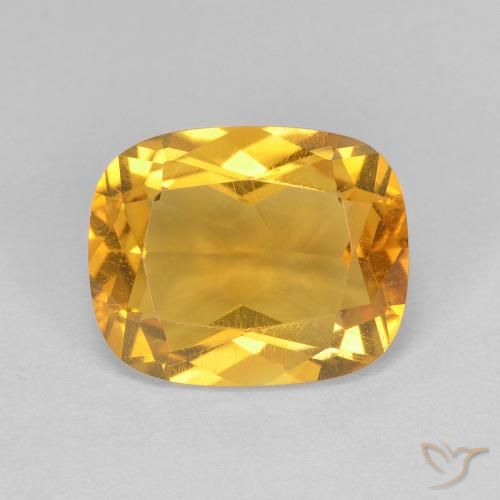 3.53ct Natürlicher Golden Citrin, Kissen, VVS