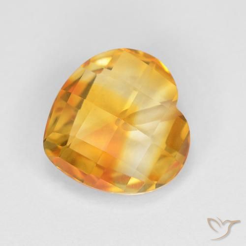 1.73ct Natürlicher Tiefes Orange-Gold Citrin, Herz, VVS