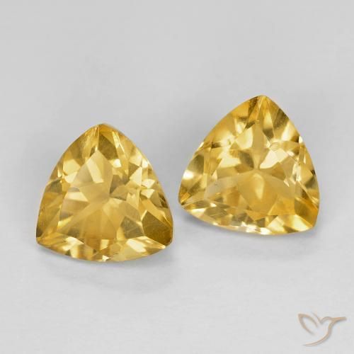 1.44 ct natürliche Mittelgold Citrin-Edelsteine, Trillion, VVS