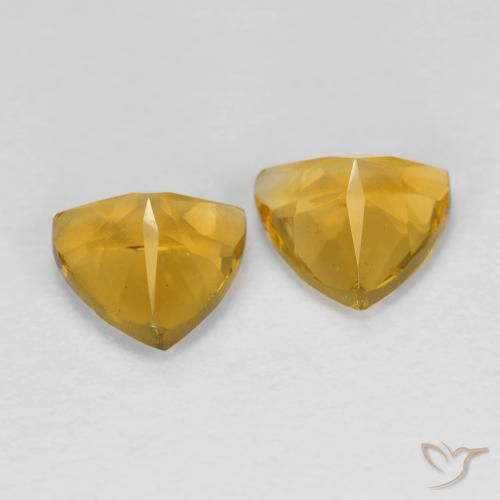 1.44 ct natürliche Mittelgold Citrin-Edelsteine, Trillion, VVS