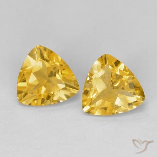 1.38ctw Natürlicher Mittelgold Citrin, Trillion, VVS