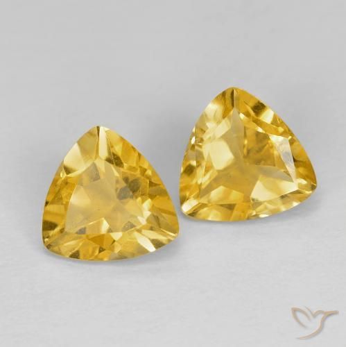 1.38 ct natürliche Mittelgold Citrin-Edelsteine, Trillion, VVS