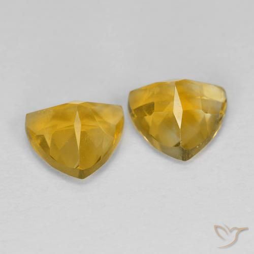1.38 ct natürliche Mittelgold Citrin-Edelsteine, Trillion, VVS