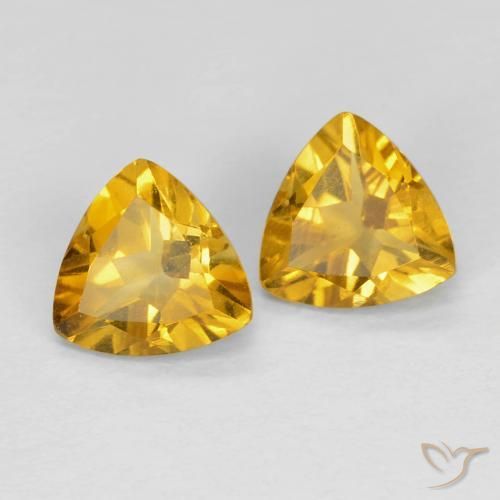 1.31ctw Natürlicher Golden Citrin, Trillion, VVS