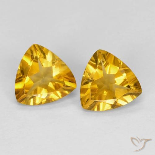 1.31 ct natürliche Golden Citrin-Edelsteine, Trillion, VVS