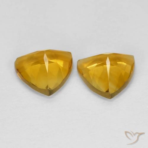 1.31 ct natürliche Golden Citrin-Edelsteine, Trillion, VVS