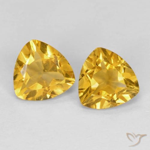 1.55ctw Natürlicher Golden Citrin, Trillion, VVS