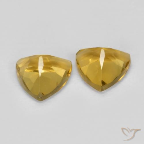 1.33 ct natürliche gold-orange Citrin-Edelsteine, Trillion, VVS
