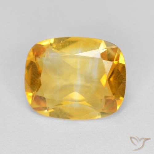 2.98ct Natürlicher Golden Citrin, Kissen, VVS-VS