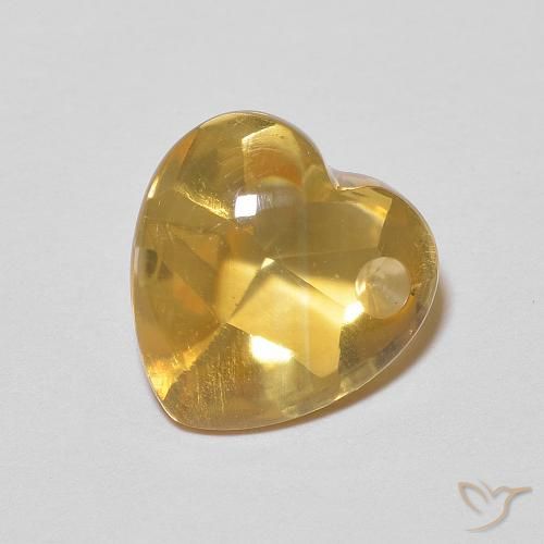 2,73 ctw natürlicher goldener Citrin, Herzform, Transparent