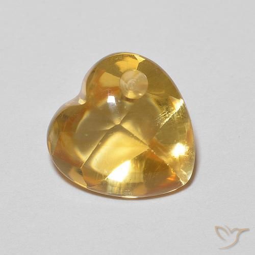 2,73 ctw natürlicher goldener Citrin, Herzform, Transparent