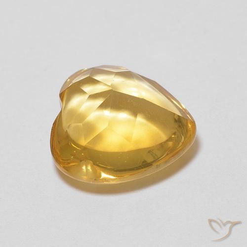 2,73 ctw natürlicher goldener Citrin, Herzform, Transparent
