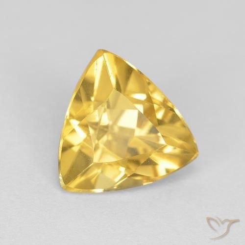 2.08ct Natürlicher Mittelgold Citrin, Trillion, Transparent