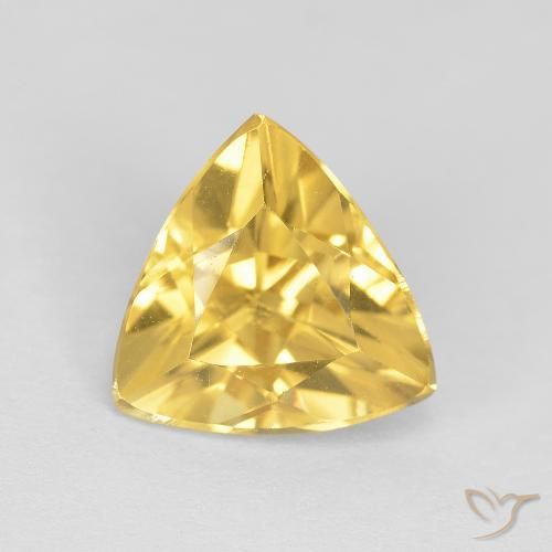 9,17 ctw natürlicher Mittelgold Citrin, Trillion, Transparent
