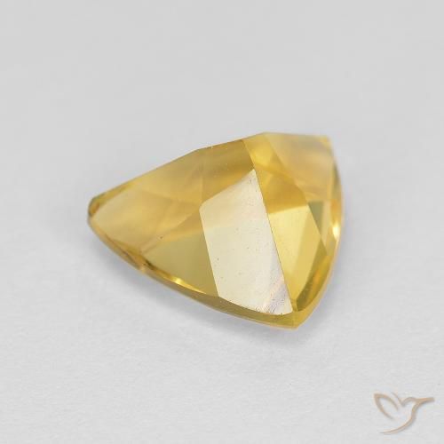 9,17 ctw natürlicher Mittelgold Citrin, Trillion, Transparent