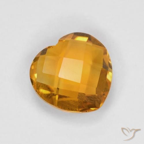 9,17 ctw natürlicher Tiefes Orange-Gold Citrin, Herz, VVS