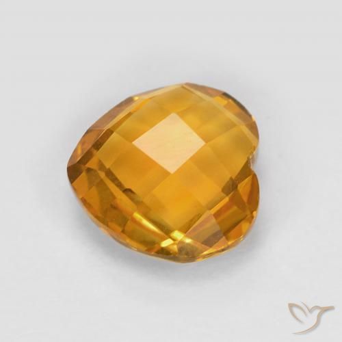 9,17 ctw natürlicher Tiefes Orange-Gold Citrin, Herz, VVS