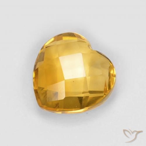 1.81ct Natürlicher Dunkelgolden Citrin, Herz, VVS