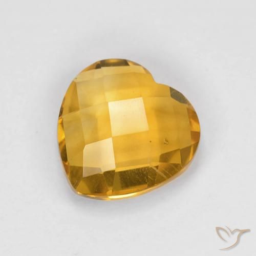 1.66ct Natürlicher Tiefes Goldorange Citrin, Herz, VVS