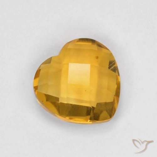 9,17 ctw natürlicher Tiefes Goldorange Citrin, Herz, VVS