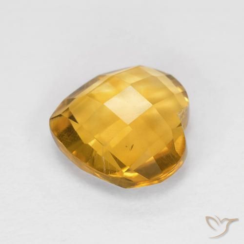 9,17 ctw natürlicher Tiefes Goldorange Citrin, Herz, VVS