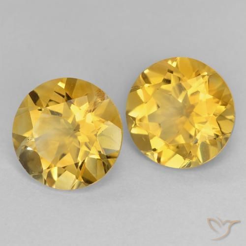3.40 ct natürliche Mittelgold Citrin-Edelsteine, Runden, VS