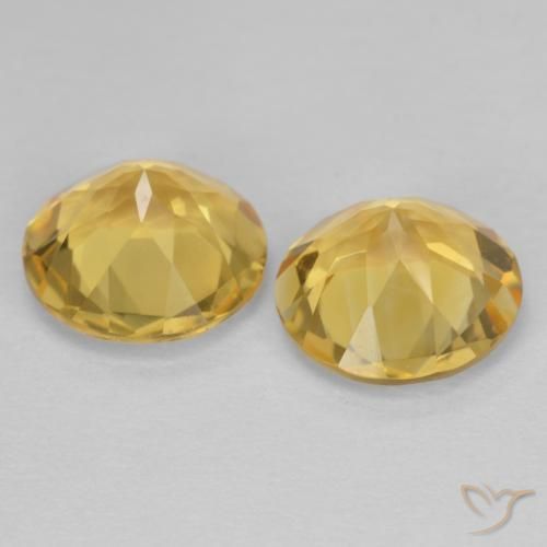 3.15 ct natürliche gold-orange Citrin-Edelsteine, Runden, VS