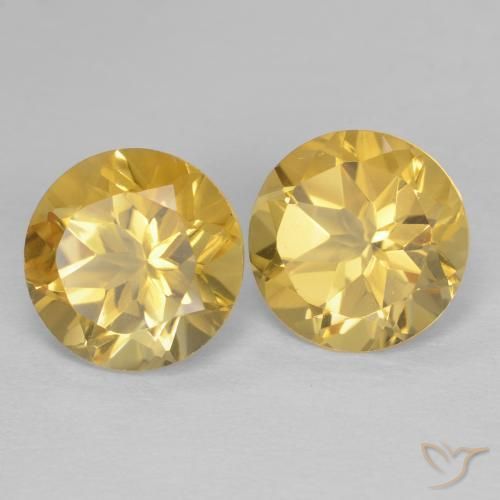 3.62 ct natürliche gold-orange Citrin-Edelsteine, Runden, VVS