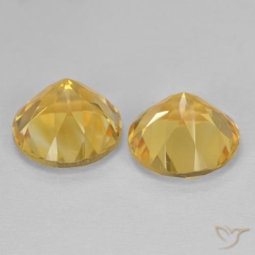 3.62 ct natürliche gold-orange Citrin-Edelsteine, Runden, VVS
