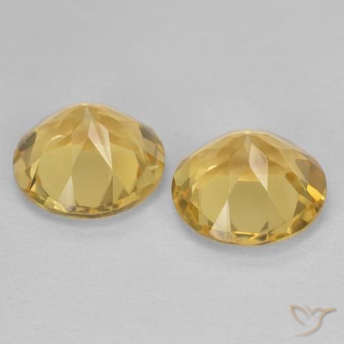 3.34 ct natürliche Helles Gold Citrin-Edelsteine, Runden, VVS