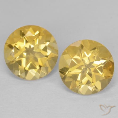 3.88ctw Natürlicher gold-orange Citrin, Runden, VVS