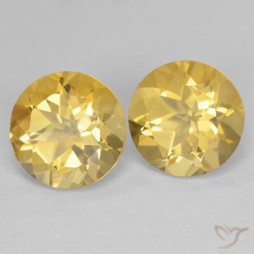 3.88 ct natürliche gold-orange Citrin-Edelsteine, Runden, VVS