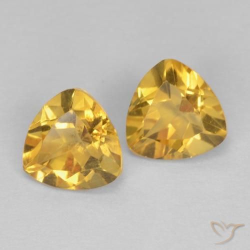 2.88ctw Natürlicher Golden Citrin, Trillion, VVS