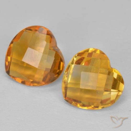 3.25ctw Natürlicher Orange-Gold Citrin, Herz, VVS