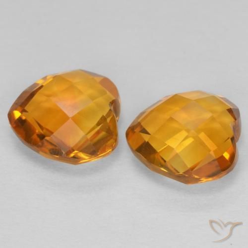 3.25 ct natürliche Orange-Gold Citrin-Edelsteine, Herz, VVS