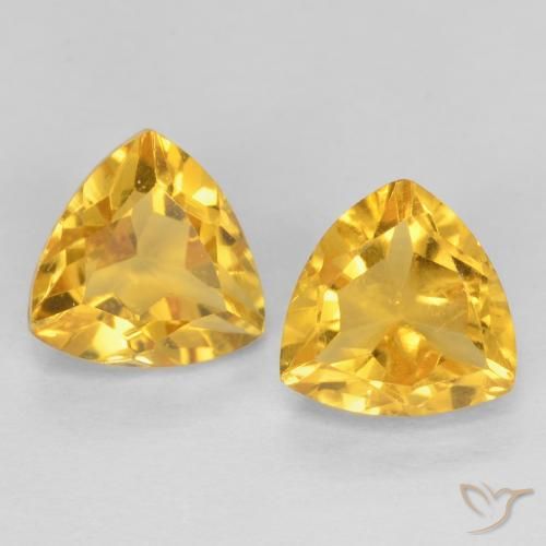 1.50ctw Natürlicher Helles Gold Citrin, Trillion, VVS-VS
