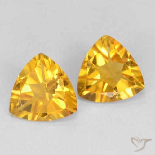 1.25ctw Natürlicher Mittleres Gold Citrin, Trillion, VS