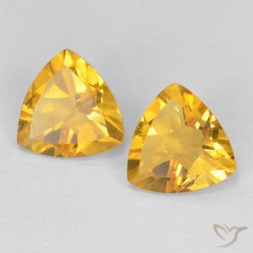 1.25 ct natürliche Mittleres Gold Citrin-Edelsteine, Trillion, VS