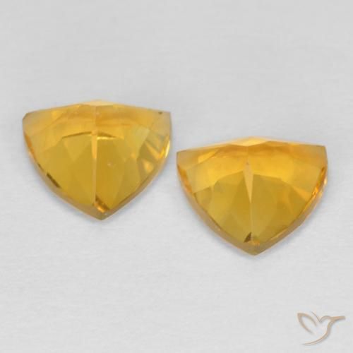 1.25 ct natürliche Mittleres Gold Citrin-Edelsteine, Trillion, VS