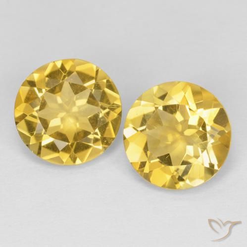 3.07ctw Natürlicher Golden Citrin, Runden, VVS