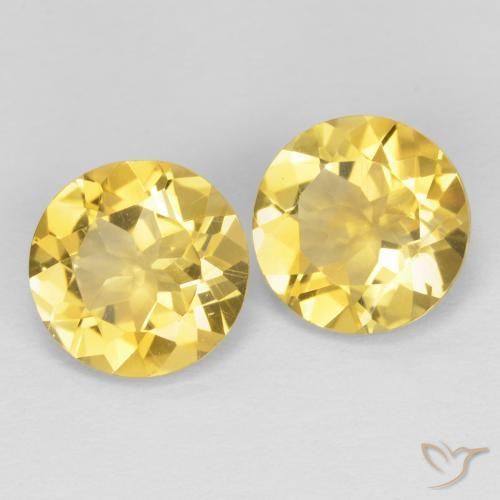 3.07 ct natürliche Golden Citrin-Edelsteine, Runden, VVS