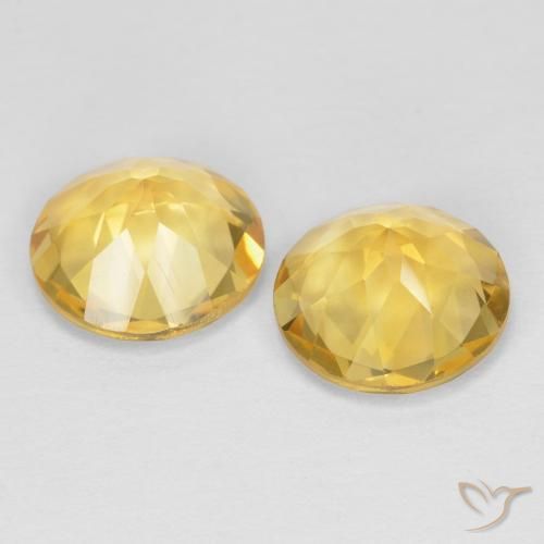 3.07 ct natürliche Golden Citrin-Edelsteine, Runden, VVS