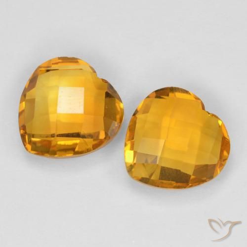 3.43 ct natürliche Mittelorange Citrin-Edelsteine, Herz, VVS-VS