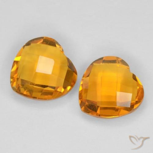 3.34 ct natürliche Mittelorange Citrin-Edelsteine, Herz, VVS